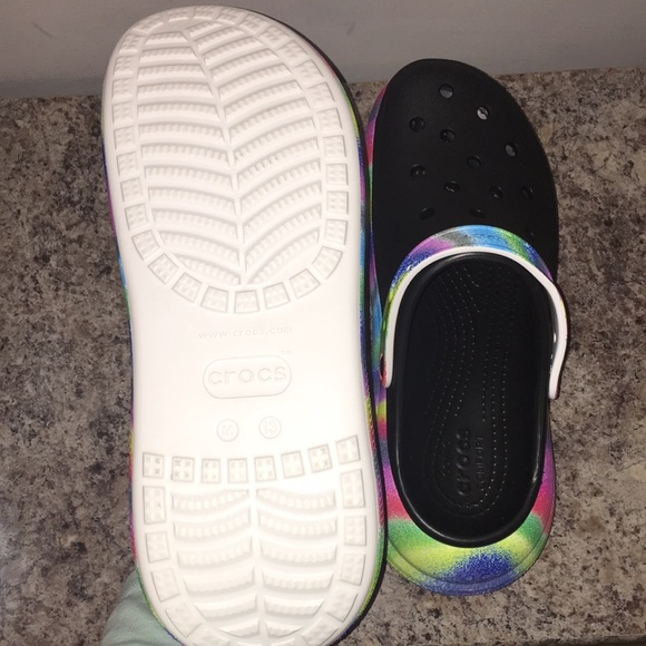 Black and Rainbow Platform Crocs 🌈 - Picture 14 of 17